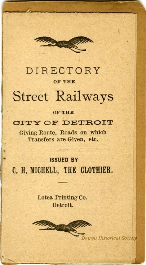 Directory - Directory of the Street Railways of the City of Detroit