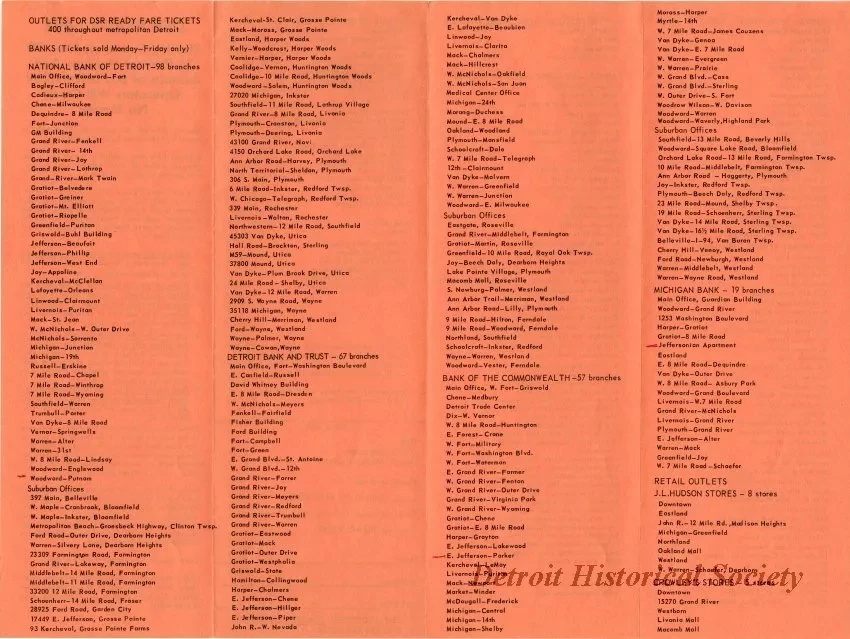 Flier - D.S.R. Ready Fare