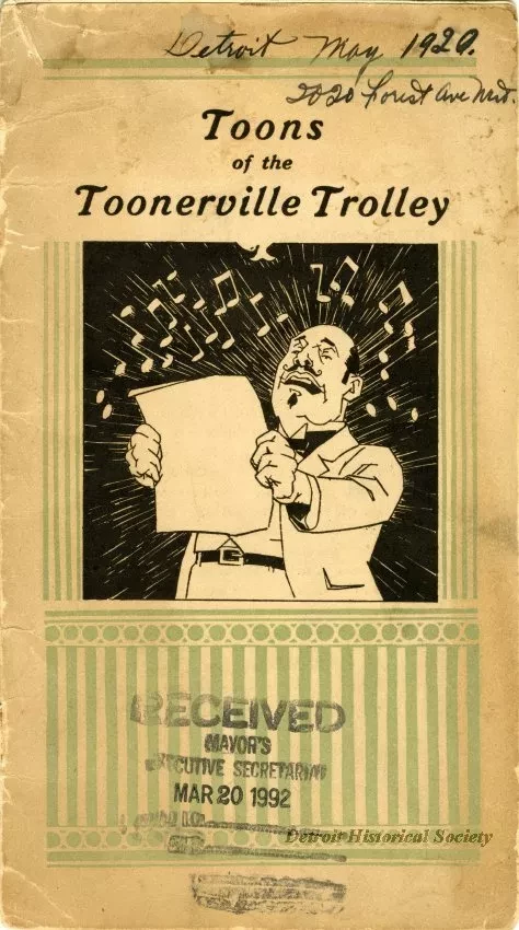 Songbook - Toons of the Toonersville Trolley adapted to Community Singing