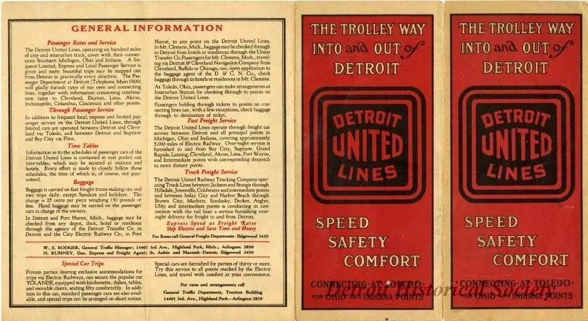 Map - The Trolley Way Into and Out of Detroit