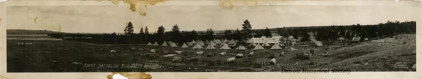 Print, Photographic - First Battalion Mich. Field Artillery