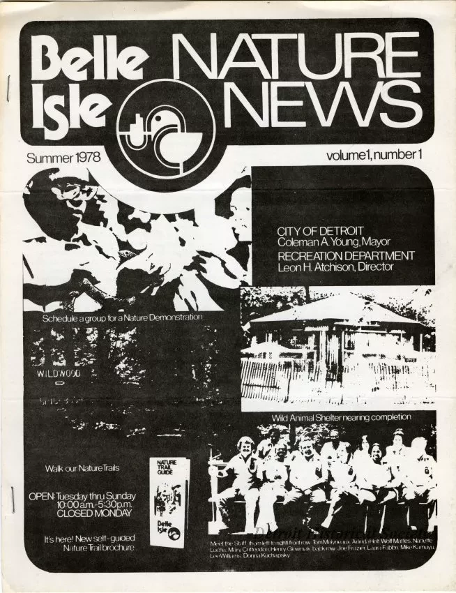 Newsletter - Belle Isle Nature News, Vol. 1, No. 1, Summer 1978
