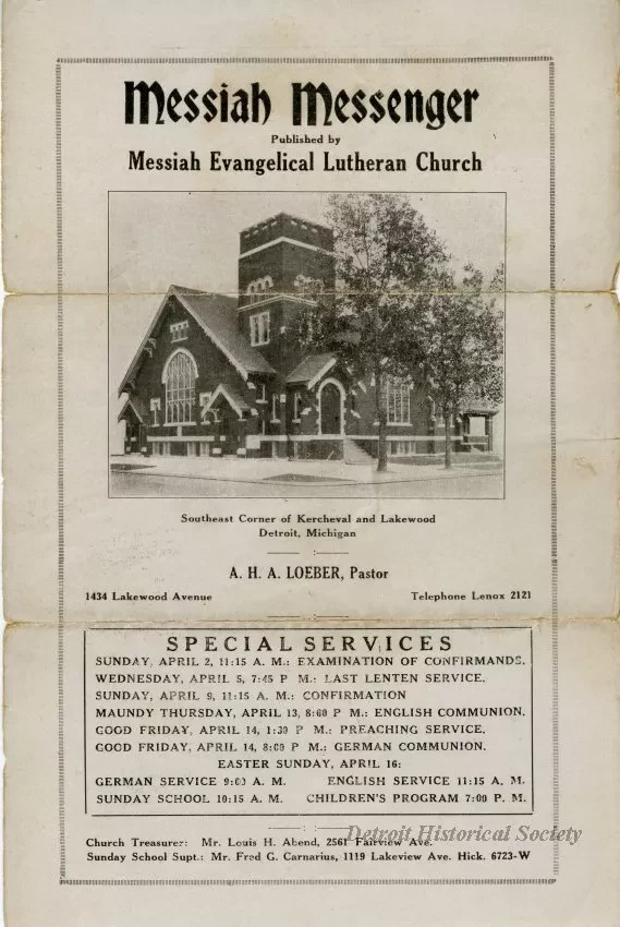 Newsletter - Messiah Messenger, Vol. 16, No. 3, March 1933