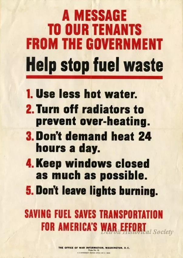 Poster - A Message to Our Tenants from the Government