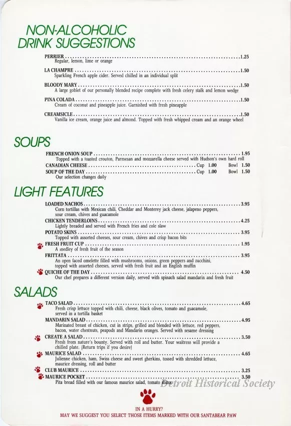Menu - Holiday Menu