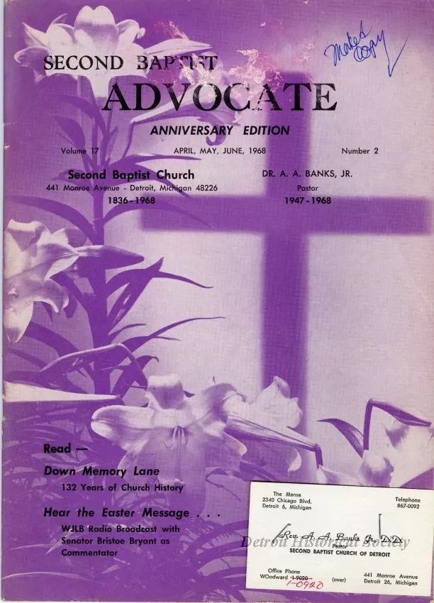 Newsletter - The Second Baptist Advocate, Vol. 17, No. 2, April-June 1968