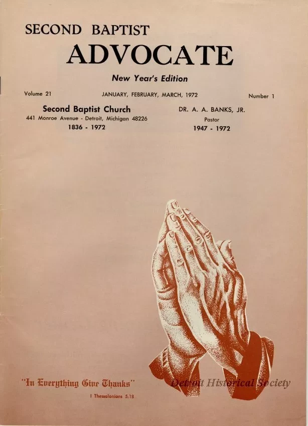 Newsletter - The Second Baptist Advocate, Vol. 21, No. 1, January-March 1972