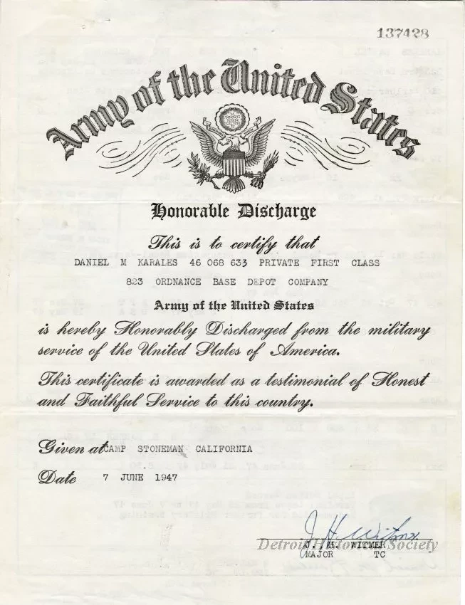 Certificate, Commemorative