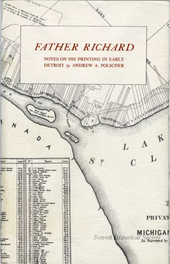 Booklet - Father Richard: Notes on His Printing in Early Detroit
