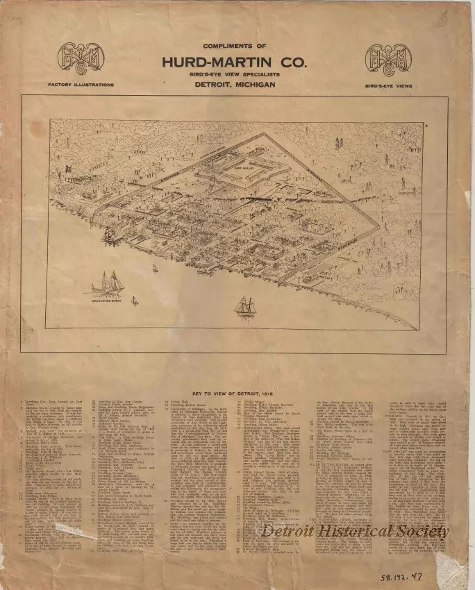 Poster - View of Detroit, 1818