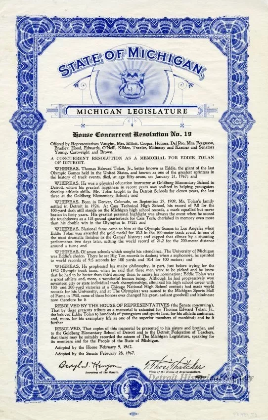 Resolution - House Concurrent Resolution No. 19