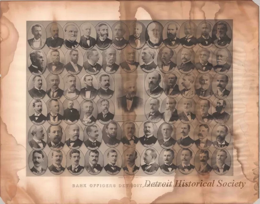 Print - Bank Officers Detroit, Michigan, 1896