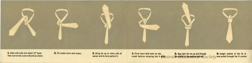 Pamphlet, Instruction - Hudson's Shows You How to Tie a Windsor Knot