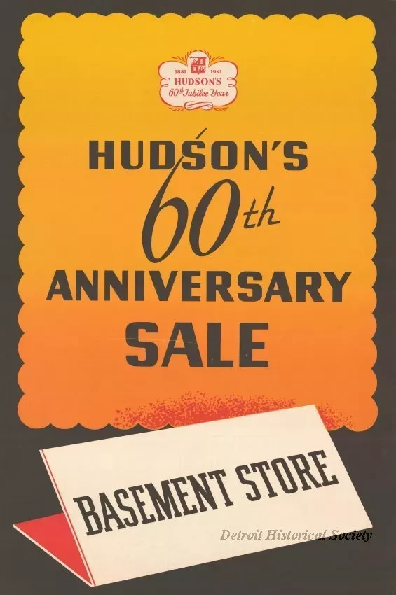 Poster - Hudson's 60th Anniversary Sale - Basement Store