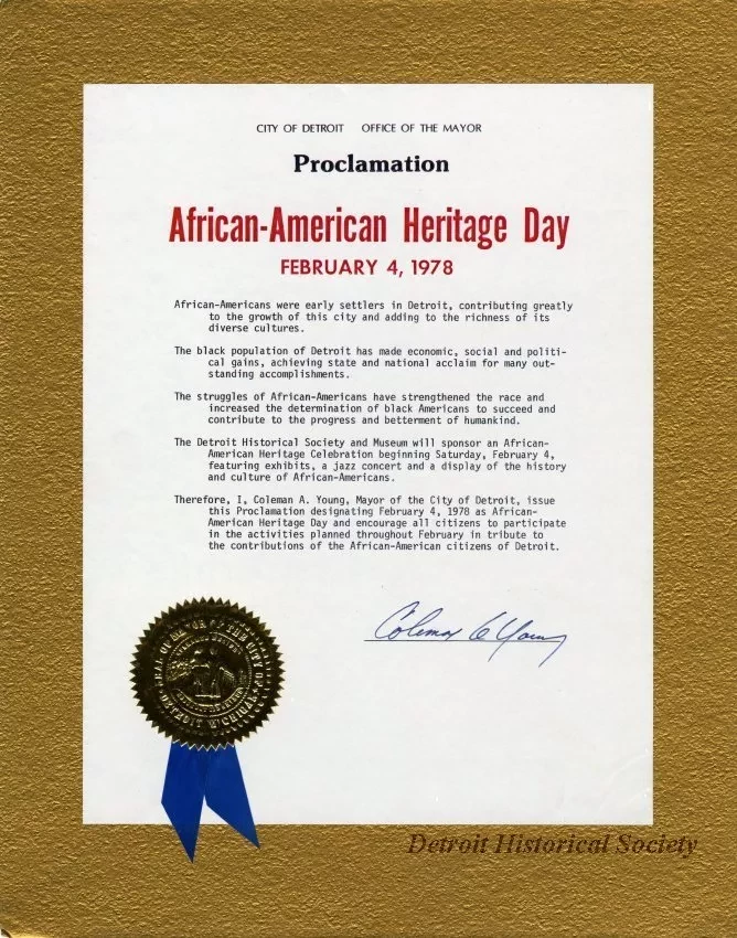 Proclamation - African-American Heritage Day