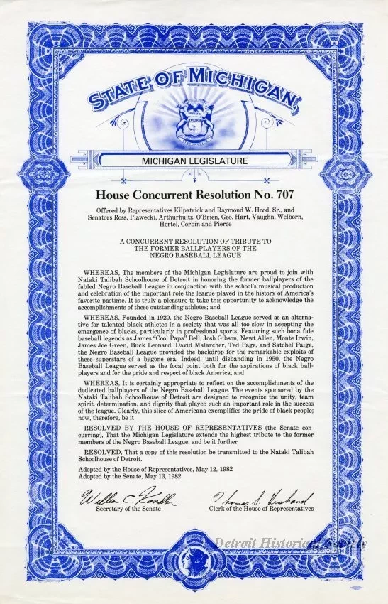 Resolution - House Concurrent Resolution No. 707