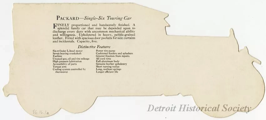 Model, Product - Packard - Single-Six Touring Car