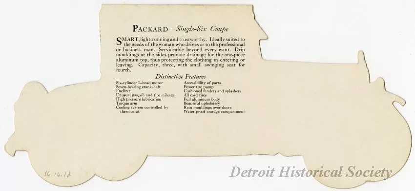 Model, Product - Packard - Single-Six Coupe