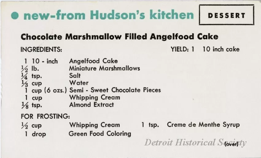 Recipe - New--From Hudson's Kitchen