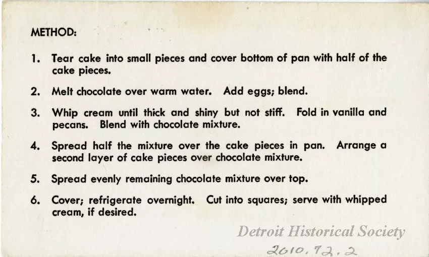 Recipe - New--From Hudson's Kitchen