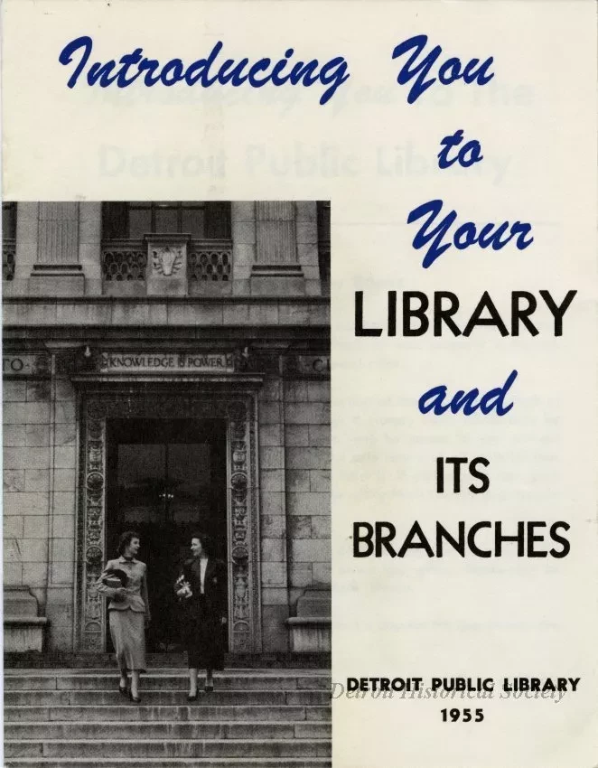 Booklet - Introducing You to Your Library and Its Branches