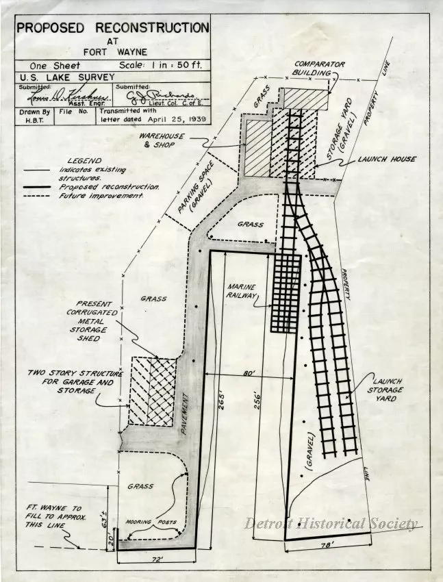 Plan, Site - Proposed Reconstruction at Fort Wayne