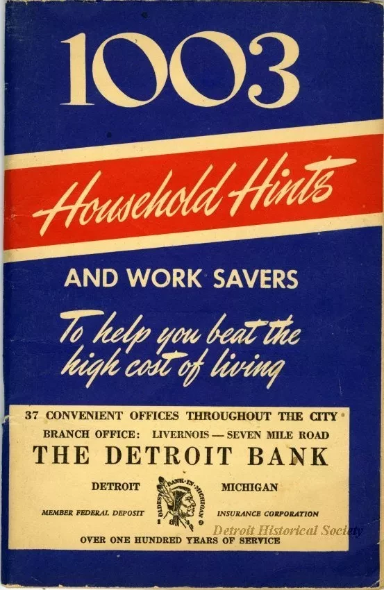 Book - 1003 Household Hints and Work Savers to Help you Beat the High Cost of Living