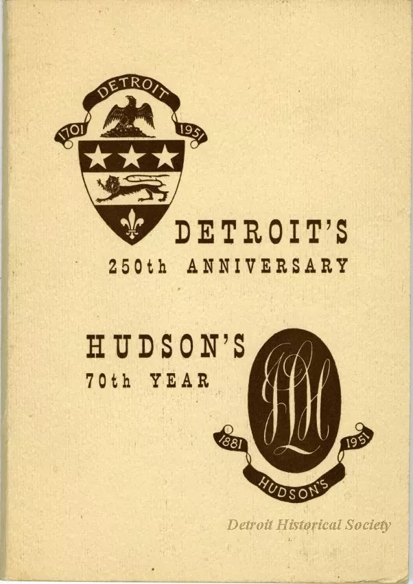 Book - Detroit's 250th Anniversary, Hudson's 70th Year