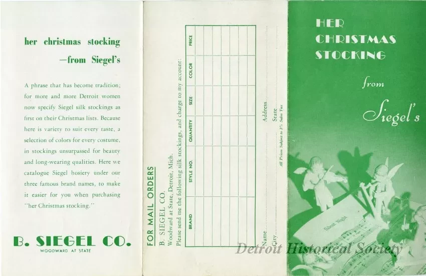 Pamphlet - Her Christmas Stocking from Siegel's