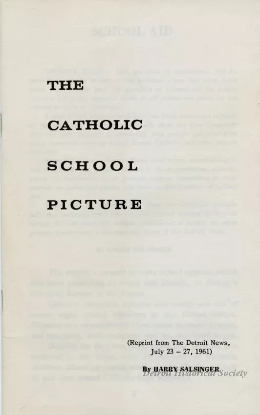 Booklet - The Catholic School Picture