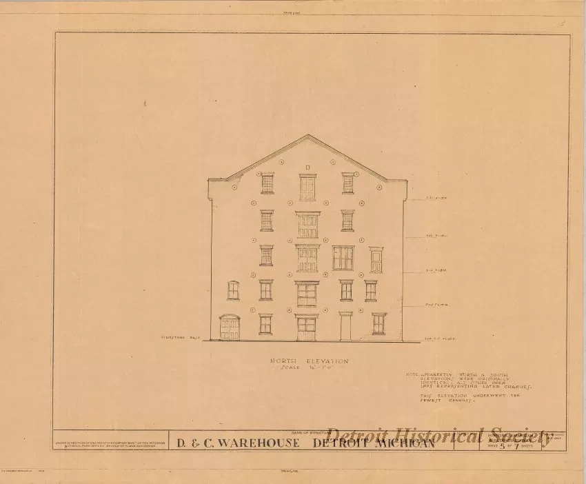 Blueprint - D. & C. Warehouse, Detroit, Michigan