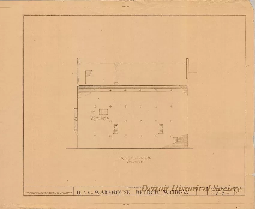 Blueprint - D. & C. Warehouse, Detroit, Michigan