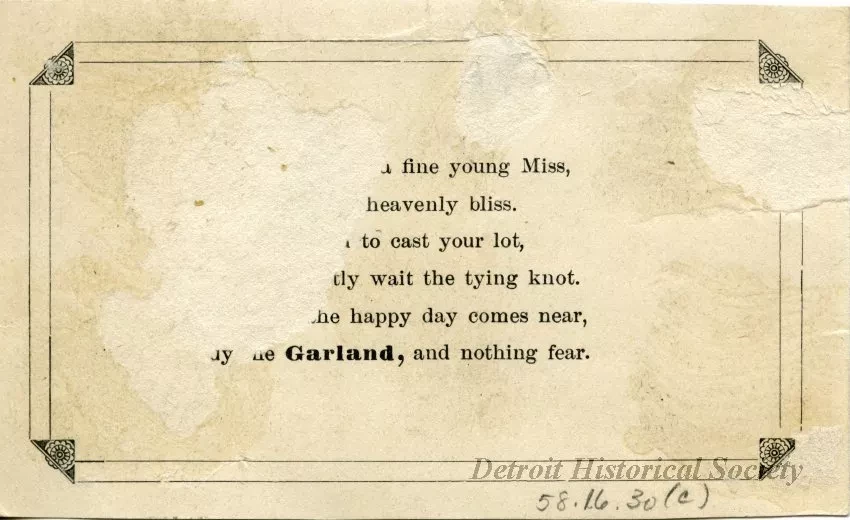 Card, Trade - Before & After Marriage: "Engaged"