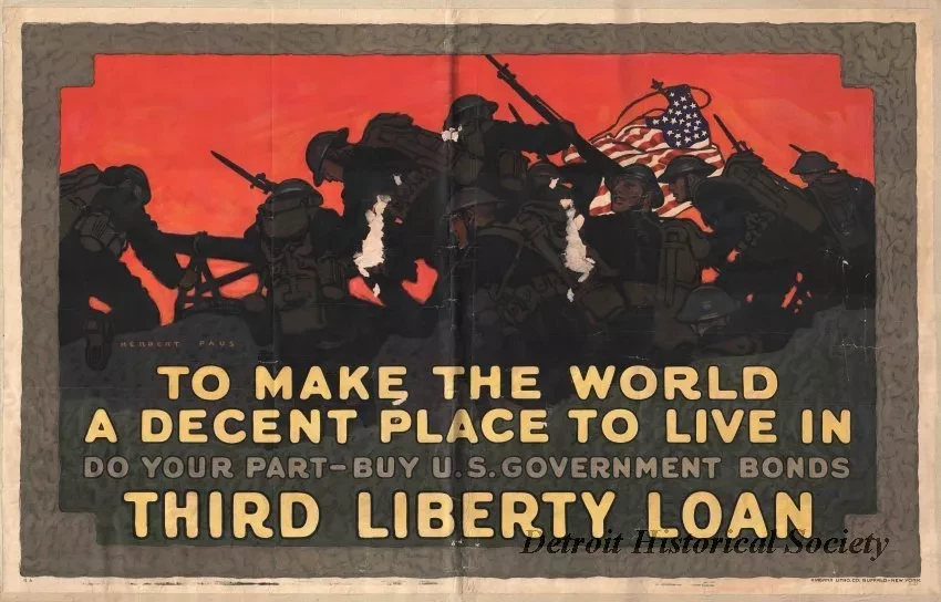 Poster - To Make The World A Decent Place To Live In, 
Do Your Part - Buy U.S. Government Bonds, Third Liberty Loan