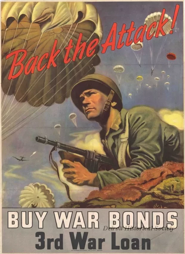 Poster - Back the Attack - Buy War Bonds, 3rd War Loan
