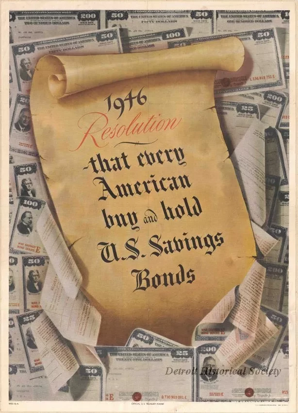 Poster - 1946 Resolution - That every American buy and hold U. S. Savings bonds
