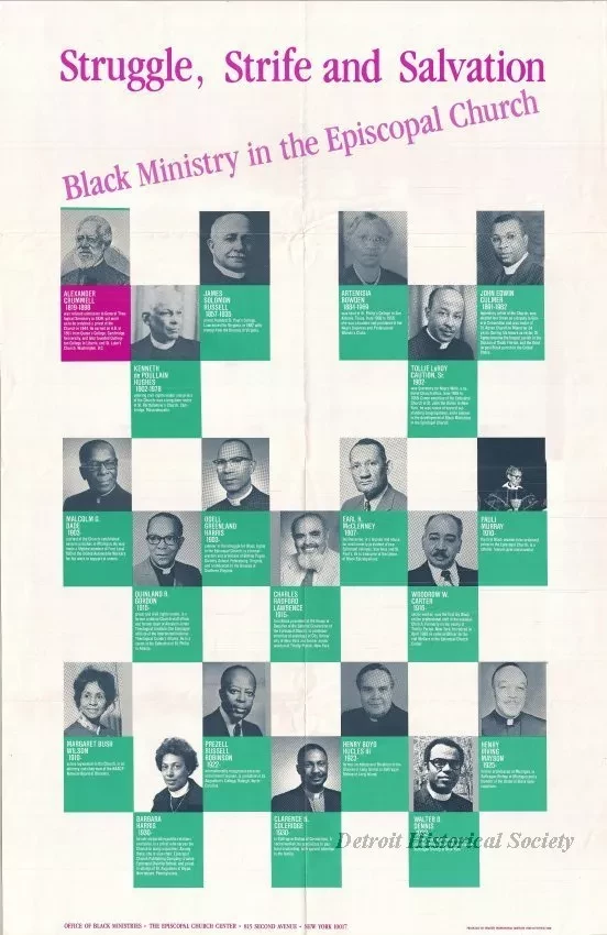 Poster - Struggle, Strife and Salvation - Black  Ministry in the Episcopal Church