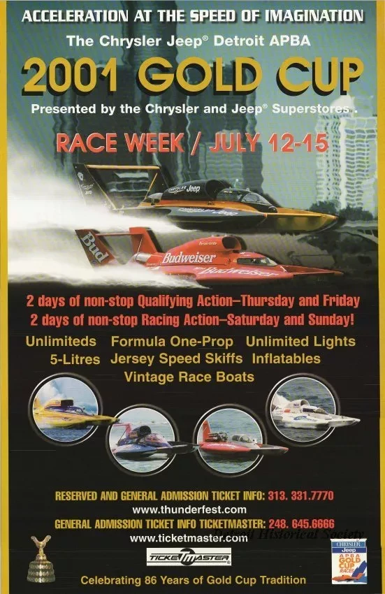 Poster - The Chrysler Jeep Detroit APBA 2001 Gold Cup
