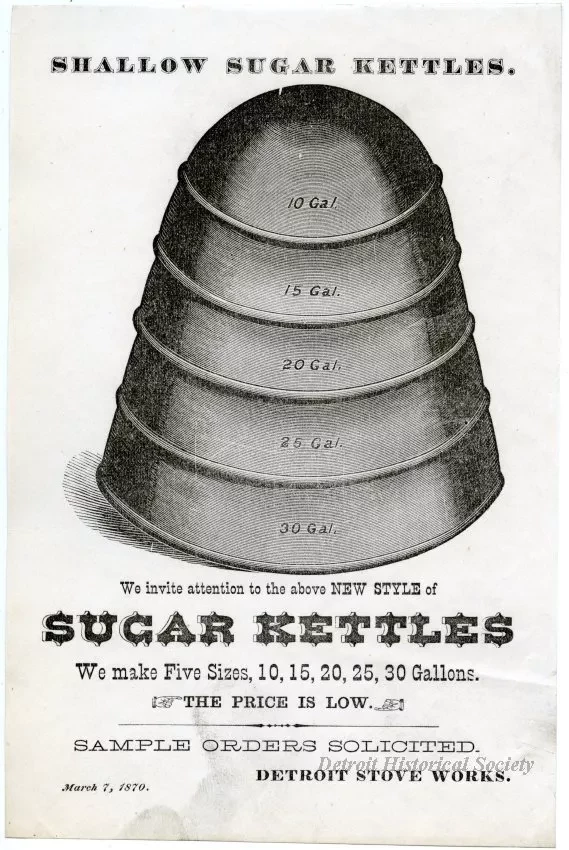 Advertisement - Shallow Sugar Kettles