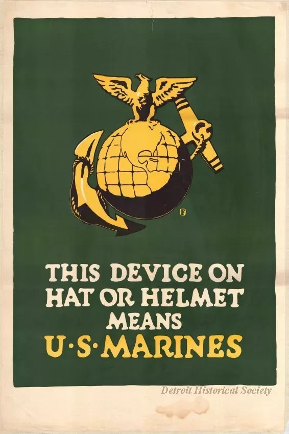 Poster - This Device On Hat Or Helmet Means U.S. Marines
