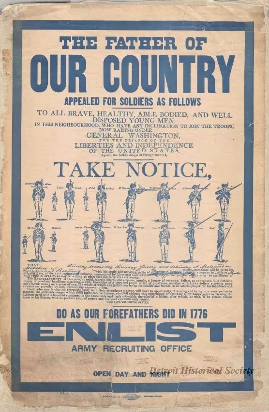 Poster - The Father of Our Country Appealed For Soldiers As Follows