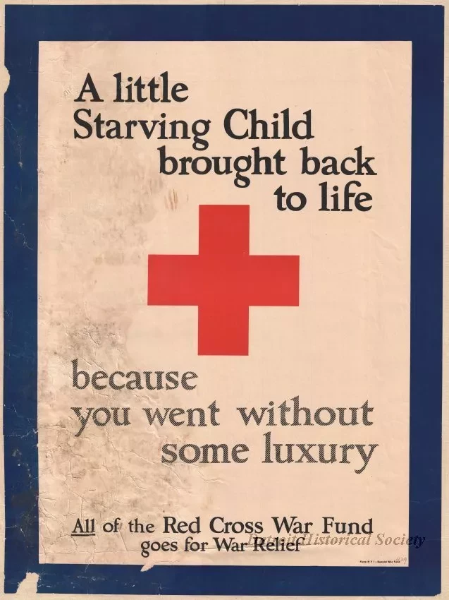Poster - A Little Starving Child brought back to life 
because you went without some luxury