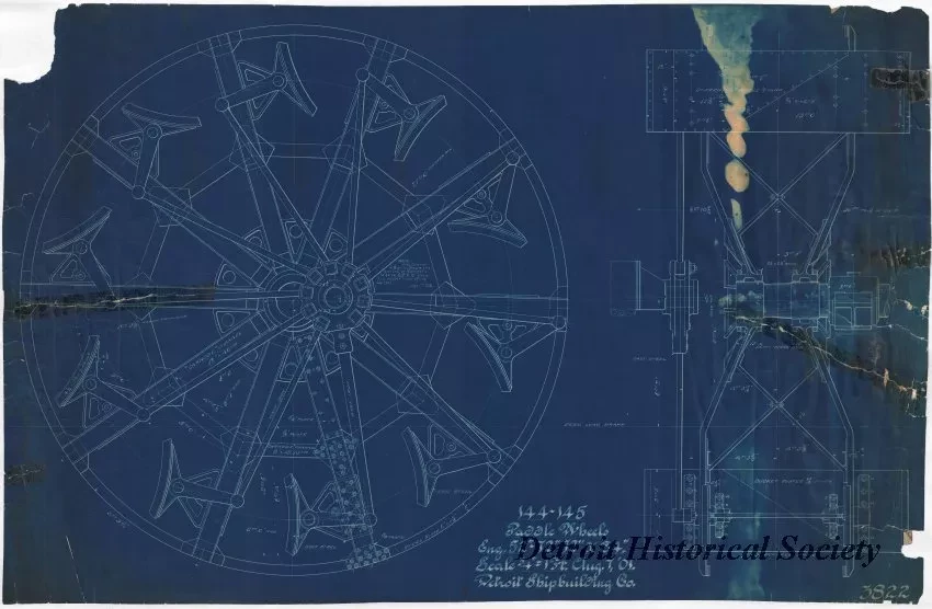 Blueprint - 144-145, Paddle Wheels
[SS Eastern States and SS Western States]