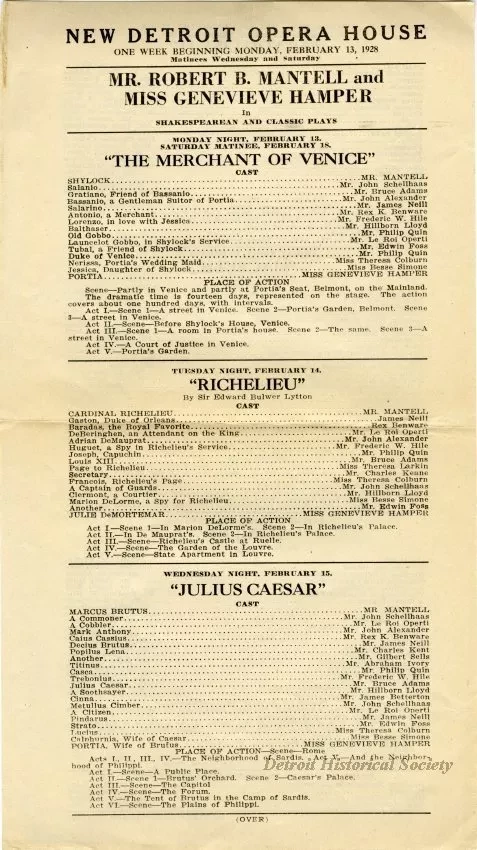 Program, Theater