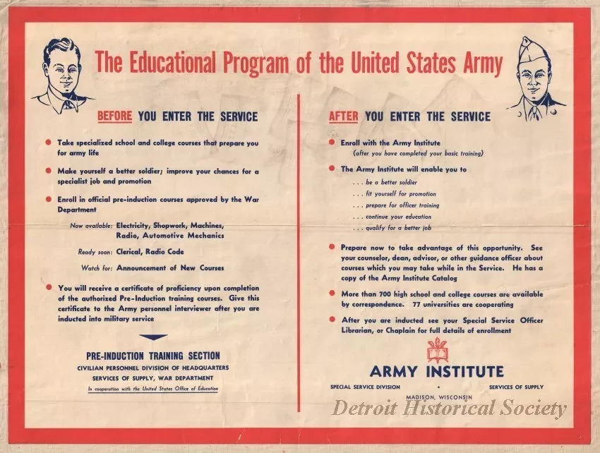 Poster - The Educational Program of the United States Army