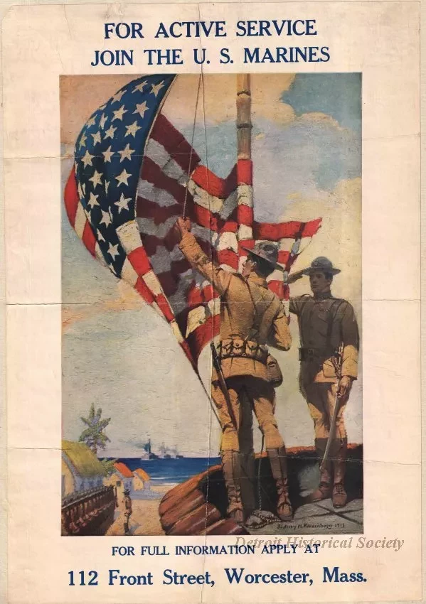 Poster - For Active Service Join the U.S. Marines