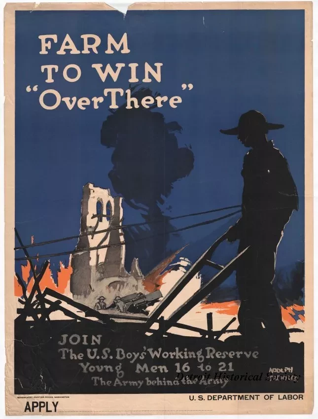 Poster - Farm To Win Over There