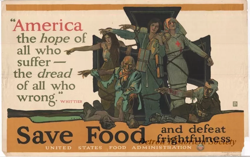 Poster - America, the hope of all who suffer - the dread of all who wrong