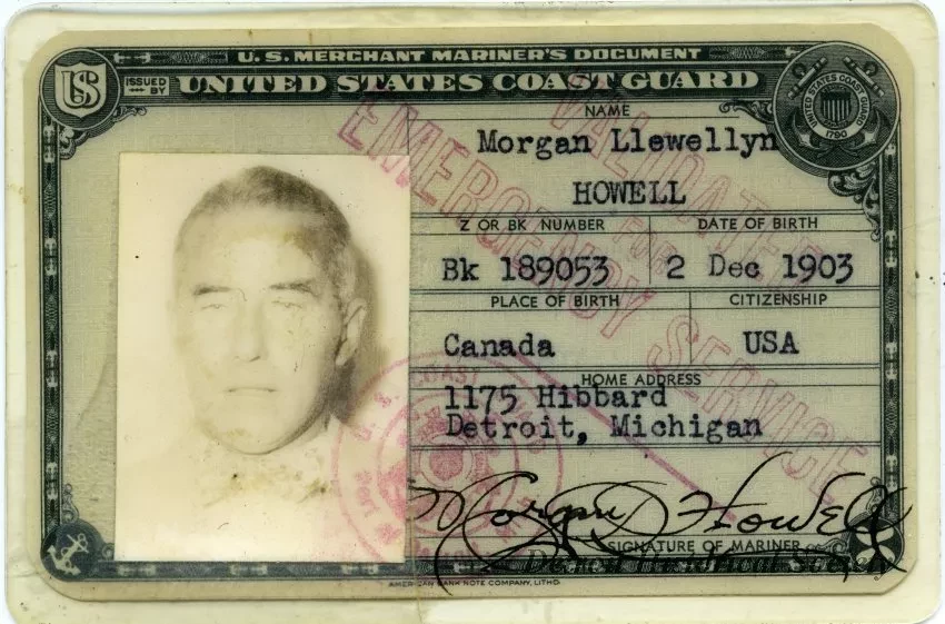 Card, Identification - U. S. Merchant Mariner's Document