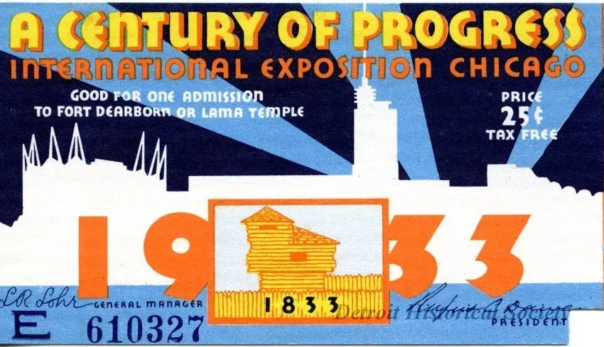 Ticket, Admission - A Century of Progress International Exposition, Chicago